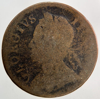 1755 George II 2nd Half-Penny Coin | Fair Grade