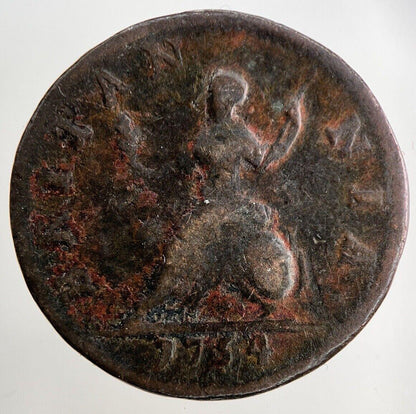1754 George II 2nd Farthing Coin | Fine Collectable Grade