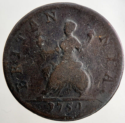 1754 George II 2nd Farthing Coin | Fine Collectable Grade
