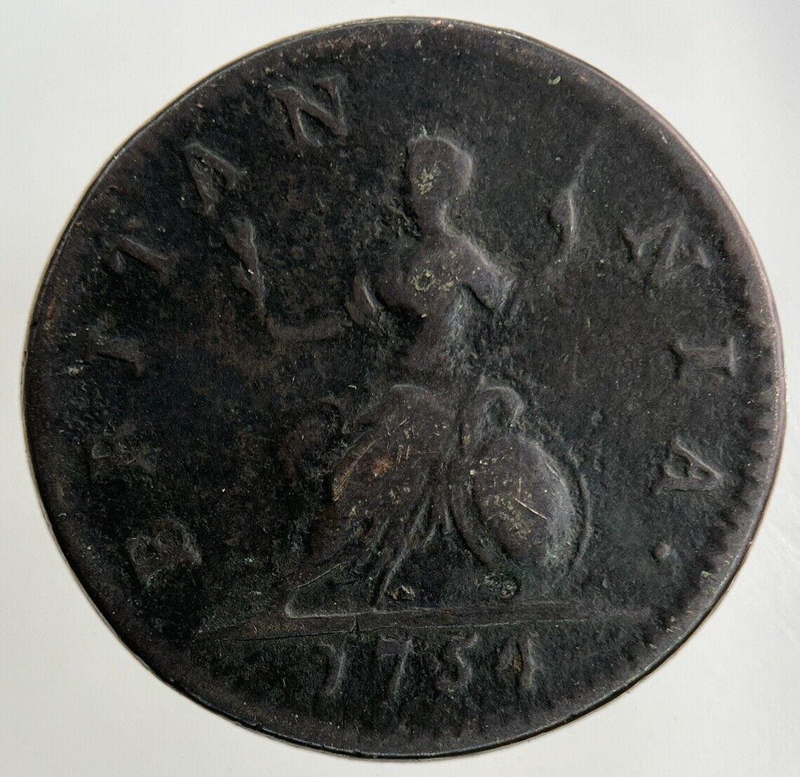 1754 George II 2nd Farthing Coin | Fine Collectable Grade