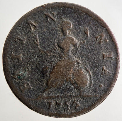 1754 George II 2nd Farthing Coin | Fine Collectable Grade