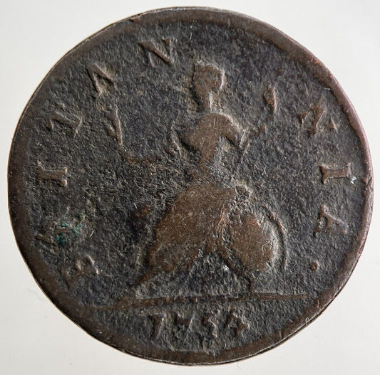 1754 George II 2nd Farthing Coin | Fine Collectable Grade