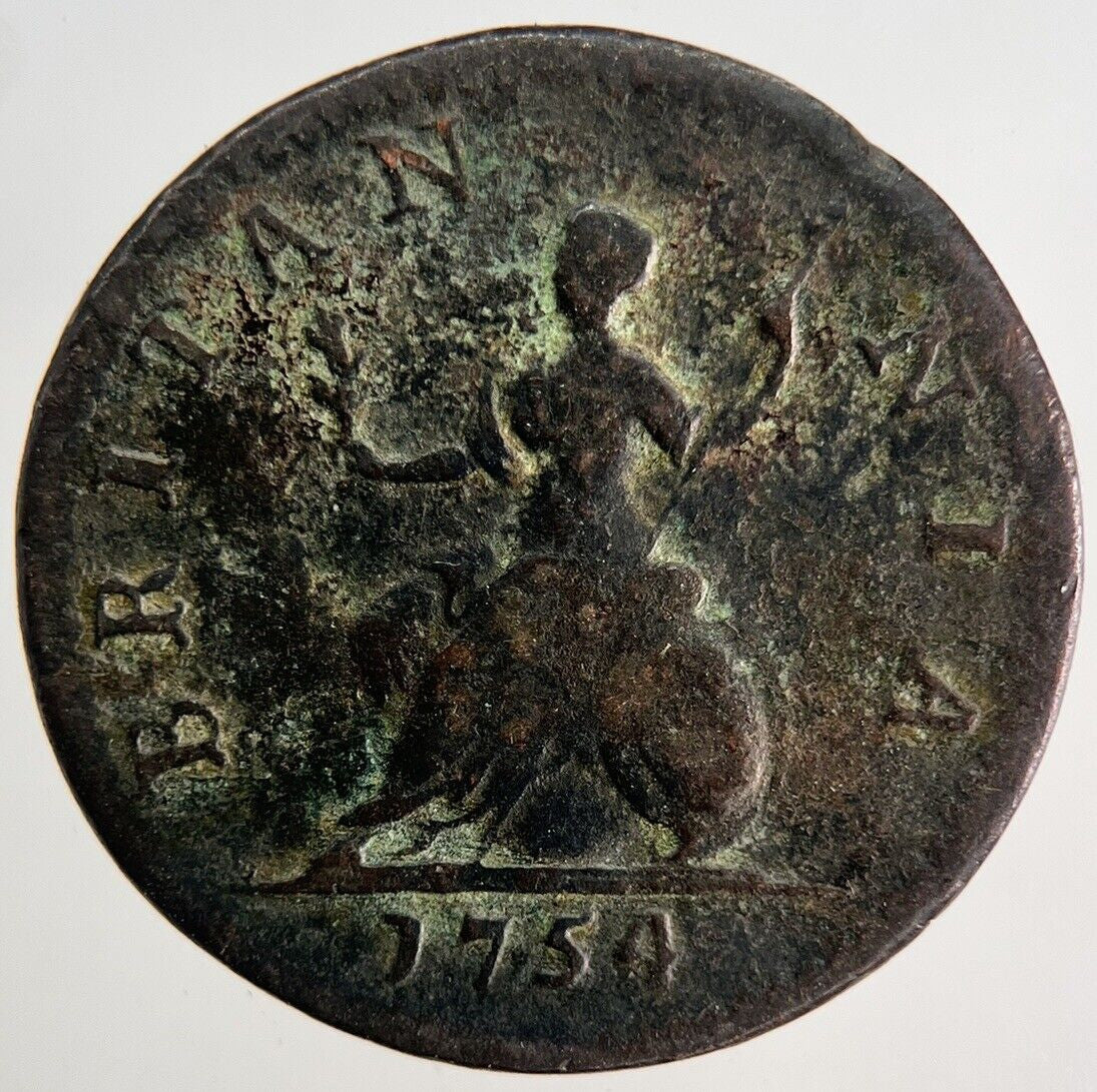 1754 George II 2nd Farthing Coin | Fine Collectable Grade