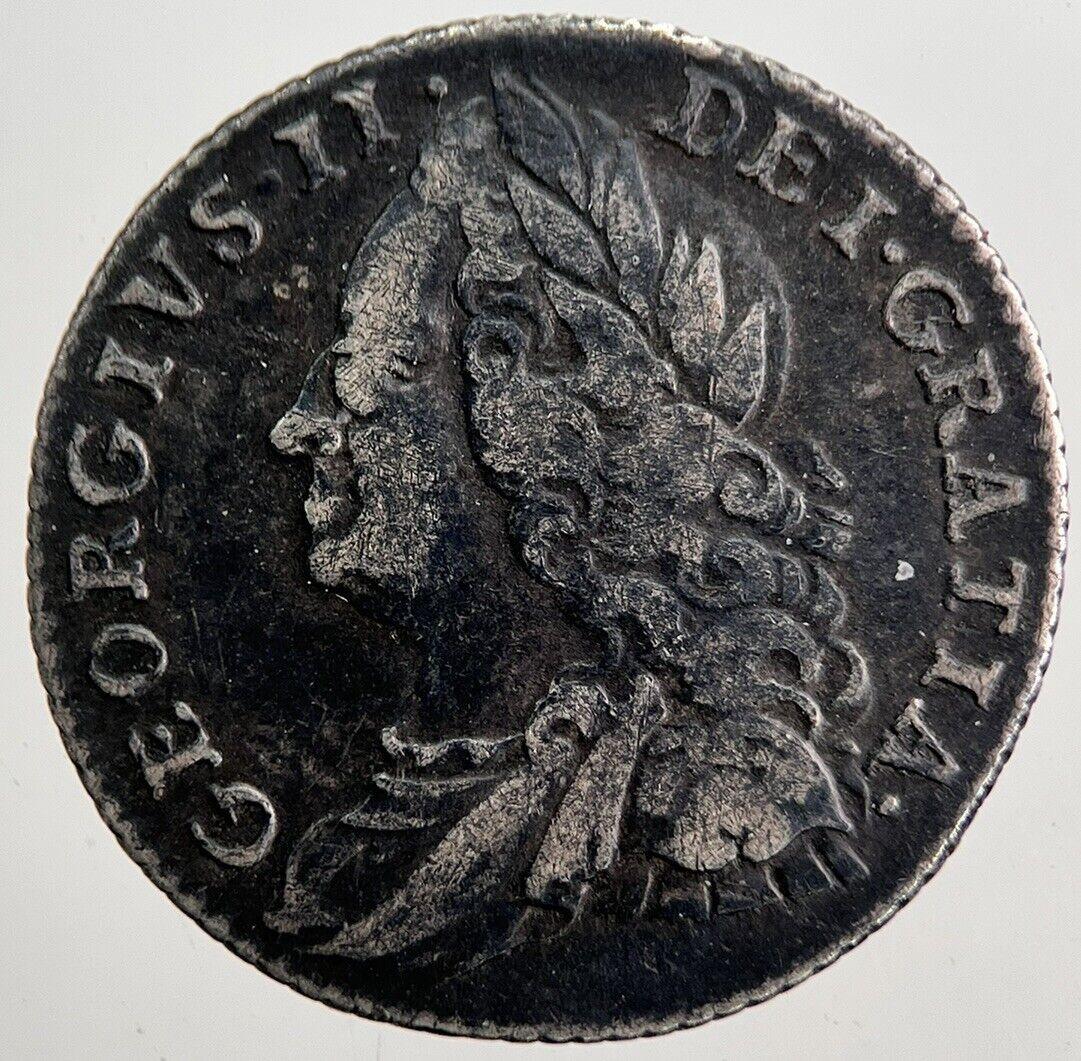 1758 George II 2nd Sixpence Silver Coin | Fine Collectable Grade | a5001