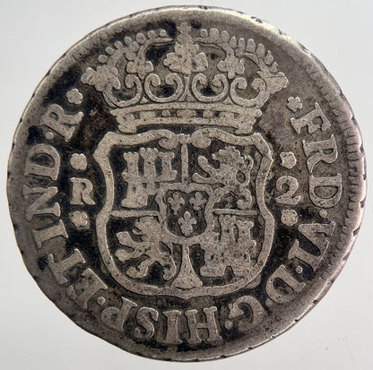 1758 Spain Mexico 2 Reales Real Silver Coin | Collectable Grade | a6143