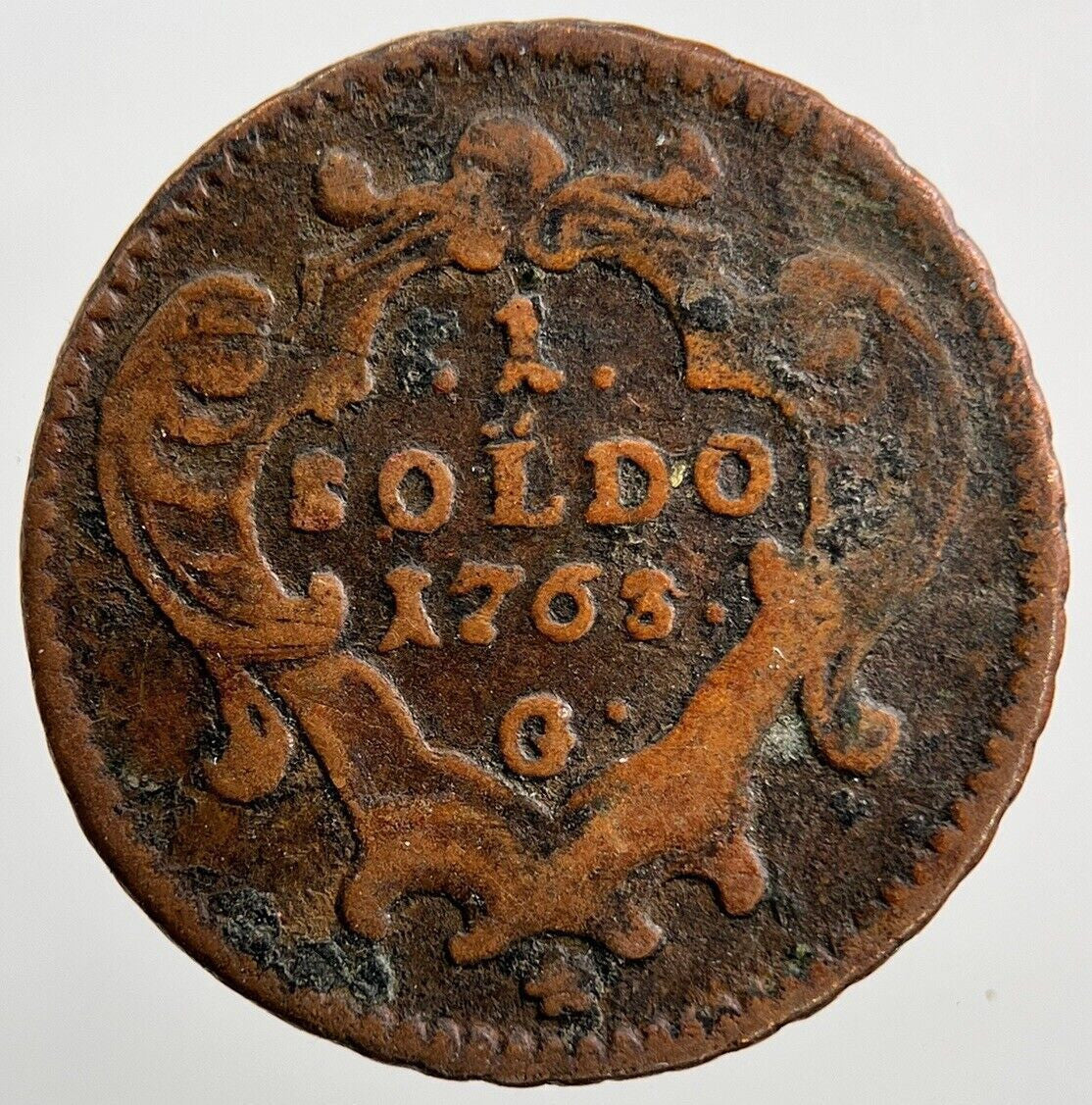 1763-G Italy 1 One Soldo Coin | Collectable Grade | a696