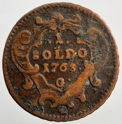1763-G Italy 1 One Soldo Coin | Collectable Grade | a696