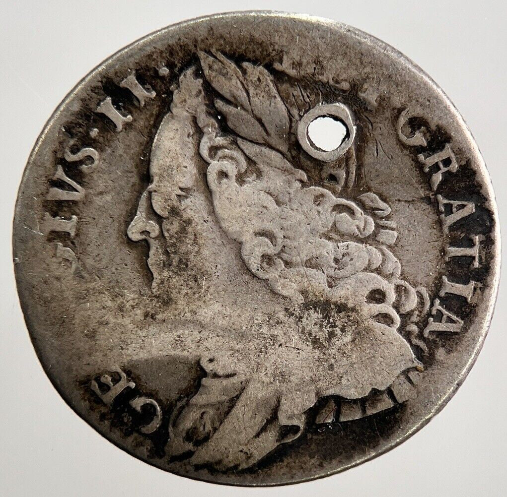 1757 George II 2nd Sixpence Silver Coin | Collectable Grade | a2607