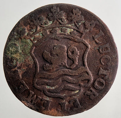1758 Netherlands Zeelandia 1 Duit Coin | Collectable Grade