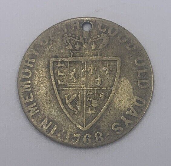 1768 George III Good Old Days Gaming Token Coin | Collectable Grade | a43