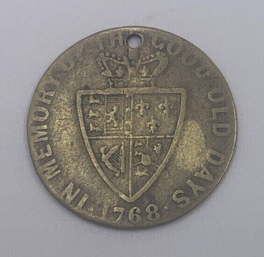 1768 George III Good Old Days Gaming Token Coin | Collectable Grade | a43