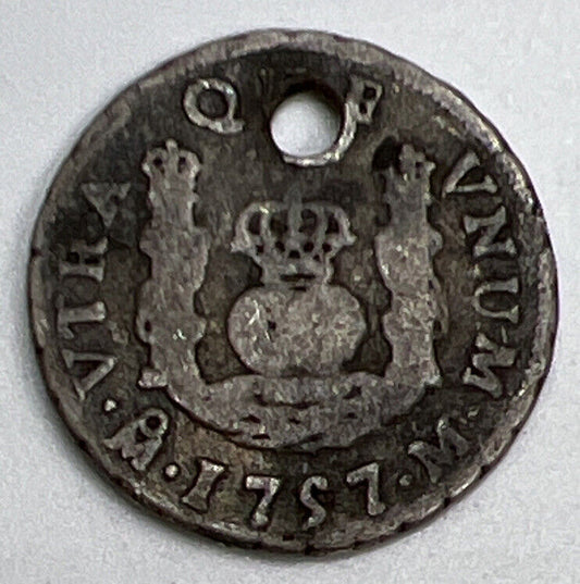 1757 1 One Reales Spain Silver Coin | Collectable Grade | a1174