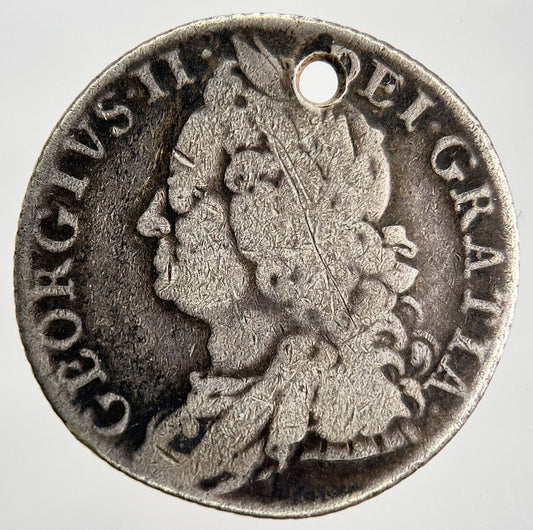 1758 George 2nd II Shilling Silver Coin | Collectable Grade | a1996