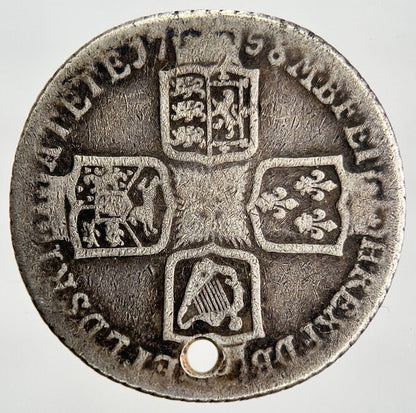 1758 George 2nd II Shilling Silver Coin | Collectable Grade | a1996