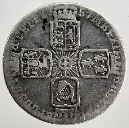 1757 George II 2nd Sixpence Silver Coin | Collectable Grade | a8796