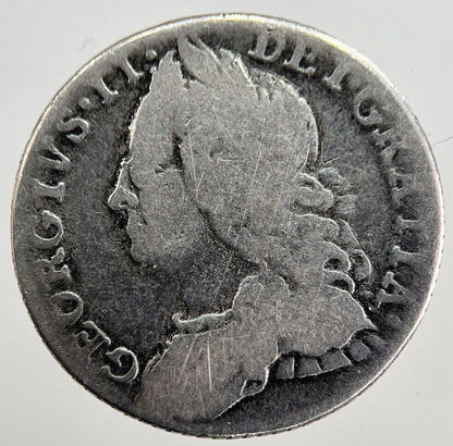 1757 George II 2nd Sixpence Silver Coin | Collectable Grade | a8796