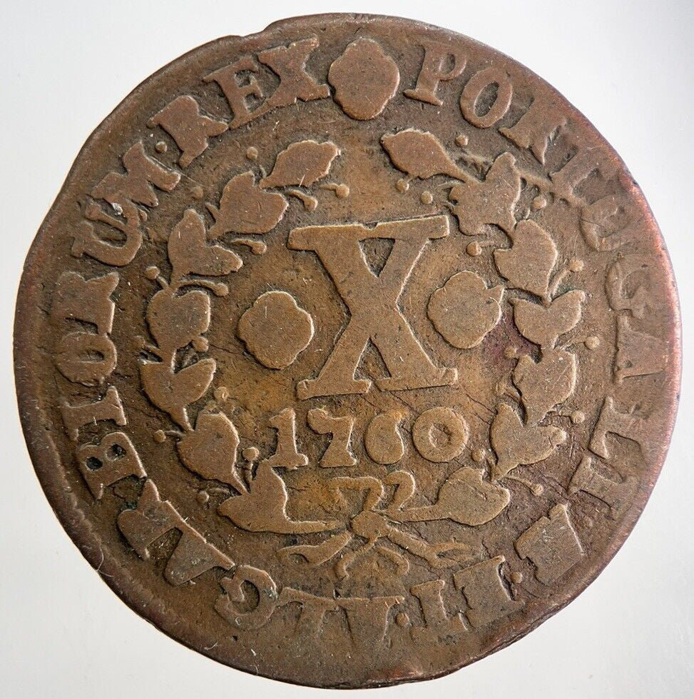 1760 Portugal X 10 Reis Coin | Collectable Grade | a9474