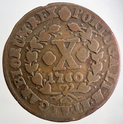 1760 Portugal X 10 Reis Coin | Collectable Grade | a9474