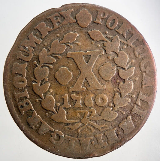 1760 Portugal X 10 Reis Coin | Collectable Grade | a9474