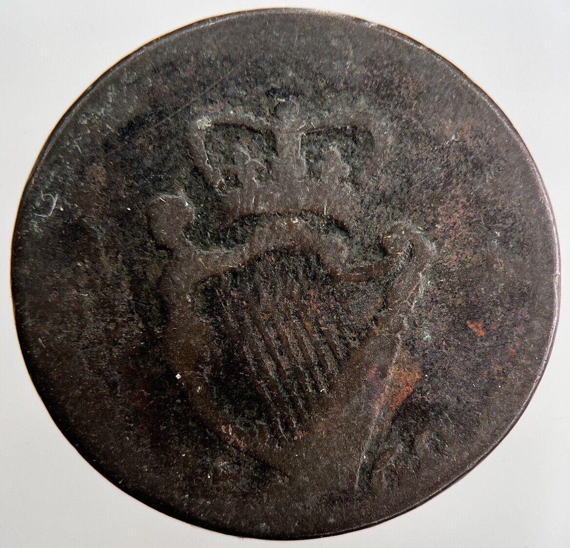 1760 George II 2nd Irish Hibernia Half-Penny Coin | Collectable Grade | a2435
