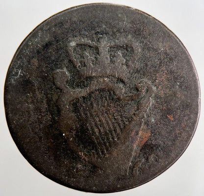 1760 George II 2nd Irish Hibernia Half-Penny Coin | Collectable Grade | a2435