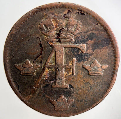 1758 Sweden 1 Ore Coin | Fine Collectable Grade
