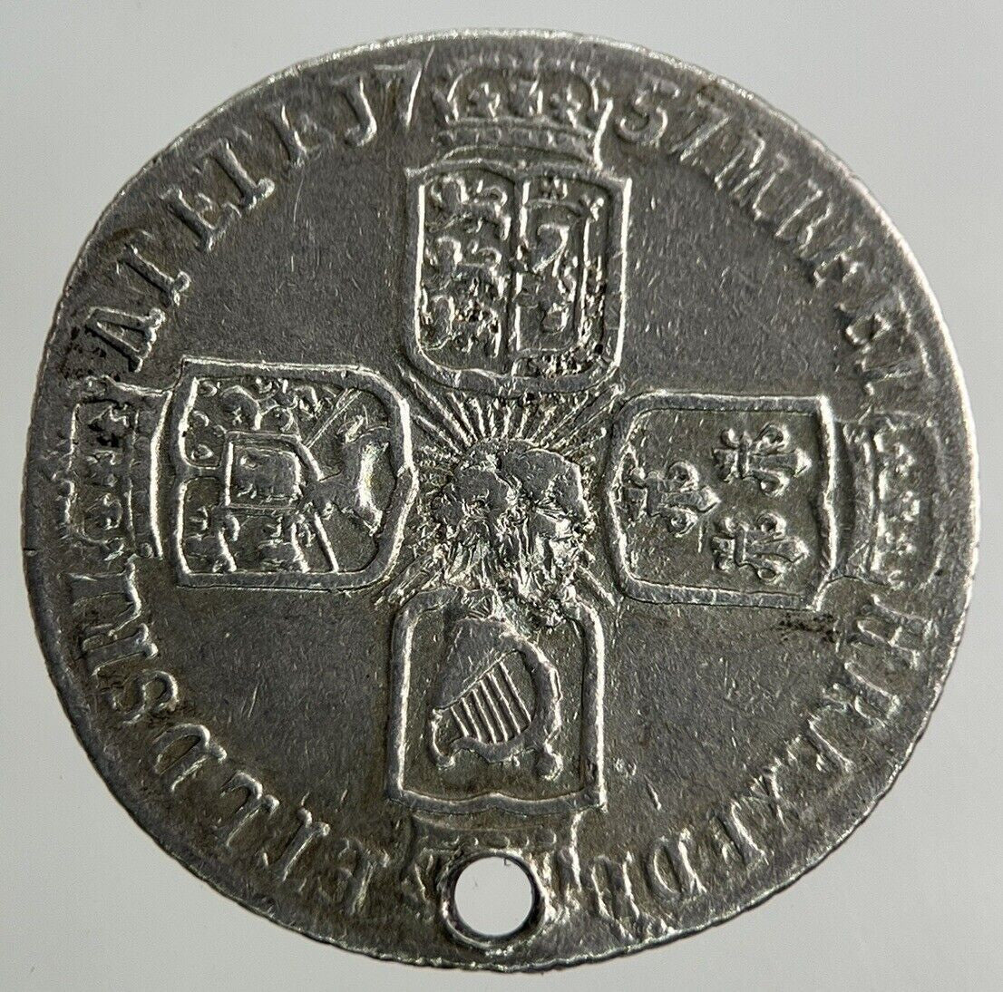 1757 George II 2nd Sixpence Silver Coin | Very High Grade