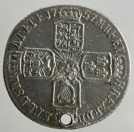 1757 George II 2nd Sixpence Silver Coin | Very High Grade