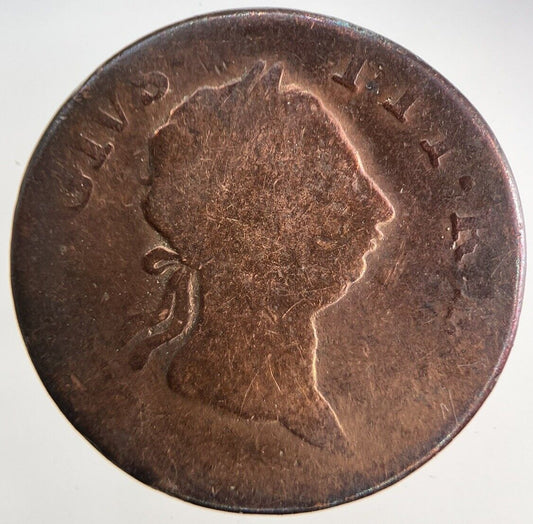 1766 Irish Hibernia Half-Penny Coin | Collectable Grade
