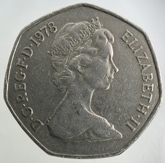 1978 Elizabeth II 2nd 50p Fifty-Pence Coin | Fine Collectable Grade