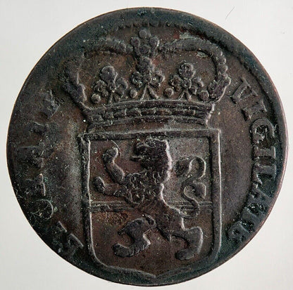 1769 Netherlands Overijssel 1 Duit Coin | Fine Collectable Grade