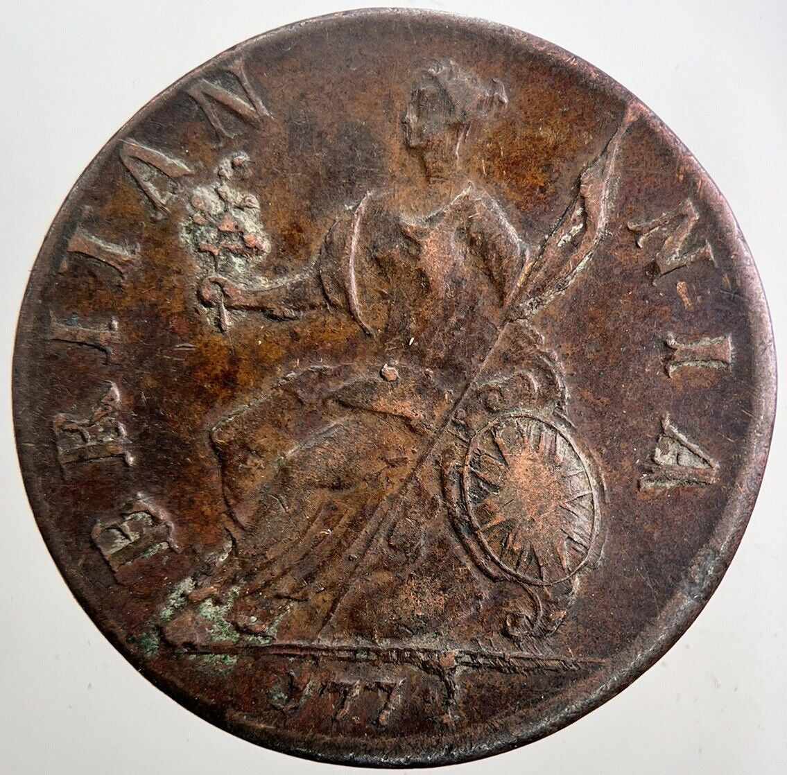 1771 George III 3rd Half-Penny Coin | Very High Grade | a5994