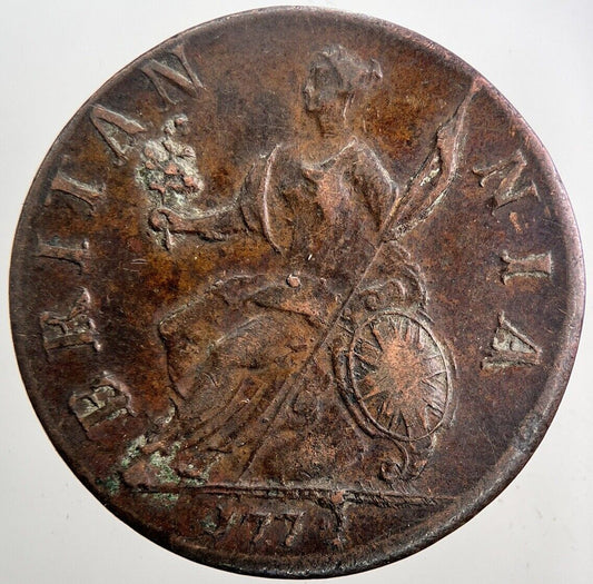 1771 George III 3rd Half-Penny Coin | Very High Grade | a5994