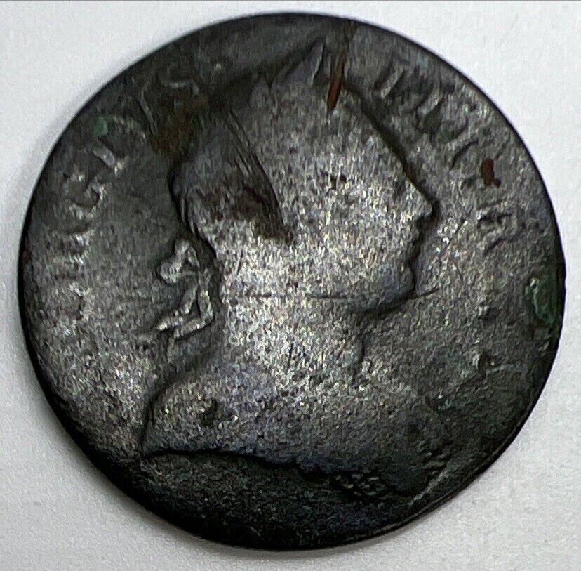 1771 George III Half-Penny | British Copper Coin | Collectable Grade | a1122