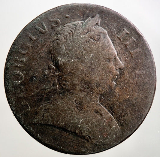 1772 George III 3rd British Half-Penny Coin | Fair Grade | a902