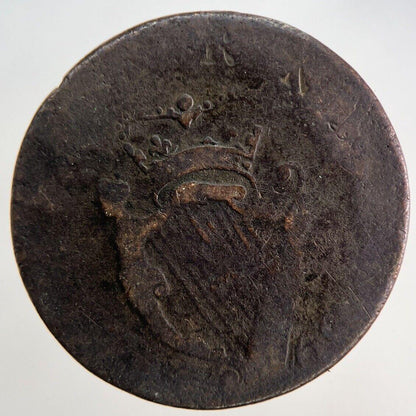 1769 Irish Evasion Hibernia Half-Penny Coin | Fine Collectable Grade