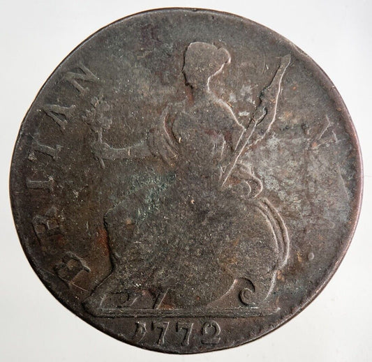 1772 George III 3rd Half-Penny Coin | Collectable Grade