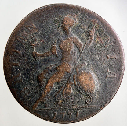 1771 George III 3rd Half-Penny Coin | Fine Collectable Grade