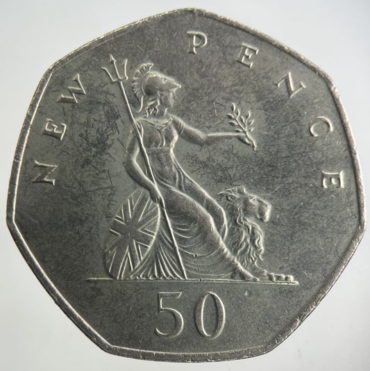 1977 Elizabeth II 2nd 50p Fifty-Pence Coin | Very High Grade