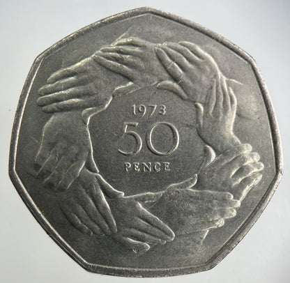 1973 Elizabeth II 2nd 50p Fifty-Pence Coin | Very High Grade