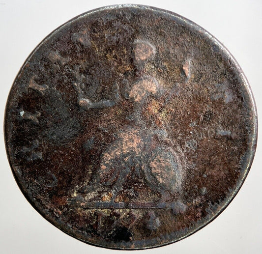 1774 George 3rd III Farthing Coin | Collectable Grade | a2169