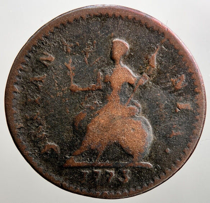 1773 George III 3rd Farthing Coin | Collectable Grade | a614