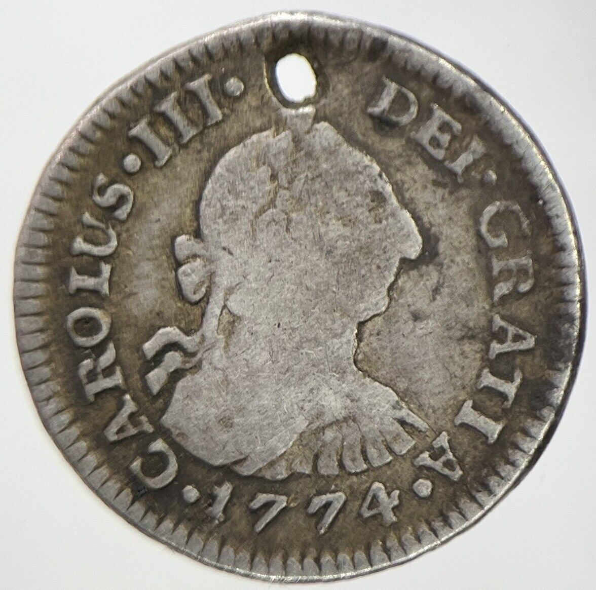 1774 1/2 Half Real Spain Silver Coin | Collectable Grade | a1027