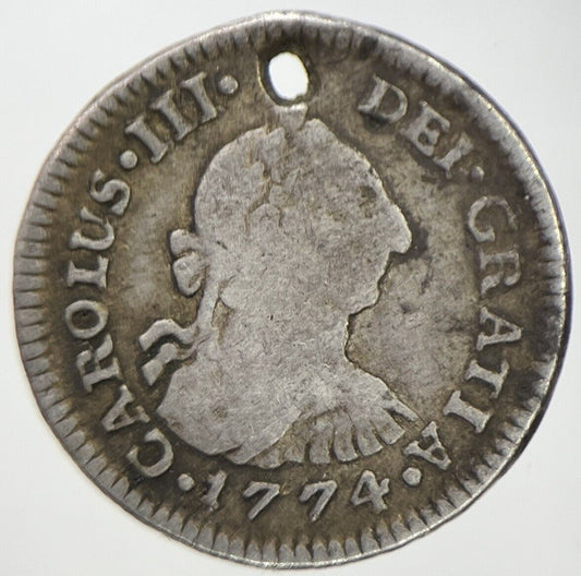 1774 1/2 Half Real Spain Silver Coin | Collectable Grade | a1027