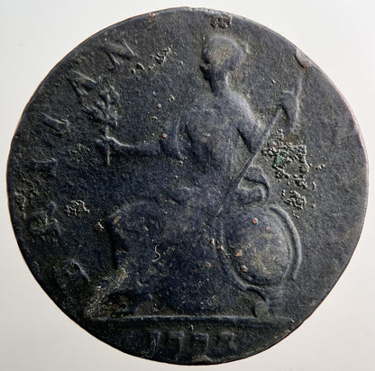 1773 George III 3rd Half-Penny Coin | Collectable Grade | a3834