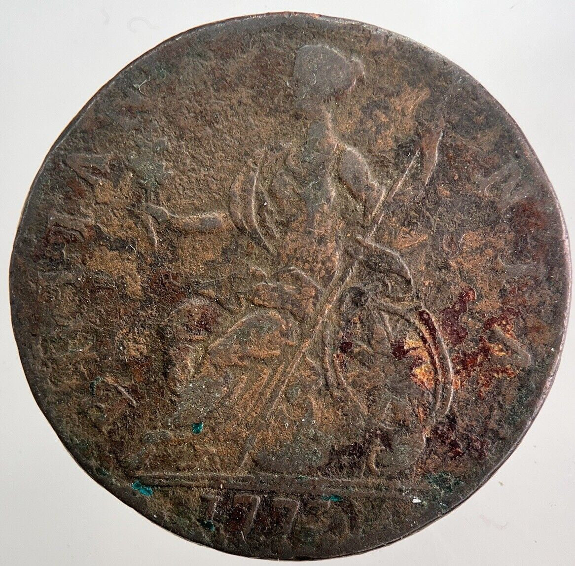 1773 George 3rd III Half-Penny Coin | Fine Collectable Grade | a5778