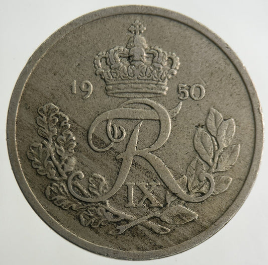 1950 Denmark 25 Ore Coin | Fine Collectable Grade