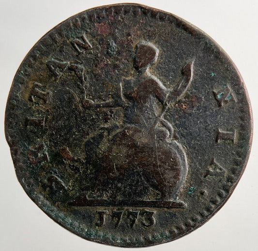 1773 George 3rd III Farthing Coin | Fine Collectable Grade | a9241