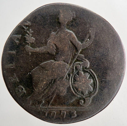 1773 George III 3rd Half-Penny Coin | Fine Collectable Grade | a9434