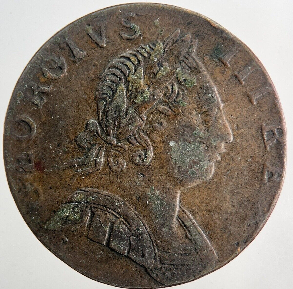 1774 George 3rd III Half-Penny British Coin | Fine Collectable Grade a9745